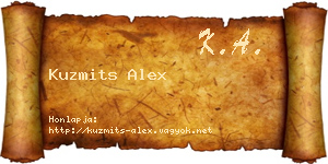 Kuzmits Alex névjegykártya